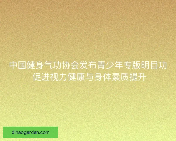 中国健身气功协会发布青少年专版明目功 促进视力健康与身体素质提升